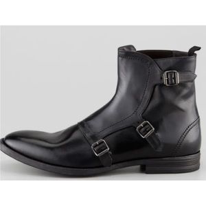 ALEXANDER MCQUEEN Triple Buckle Monk Boot- Black 45